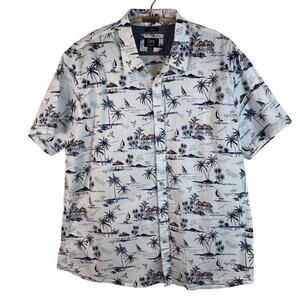 Lee Tropical Print Button Front Shirt Size XXL